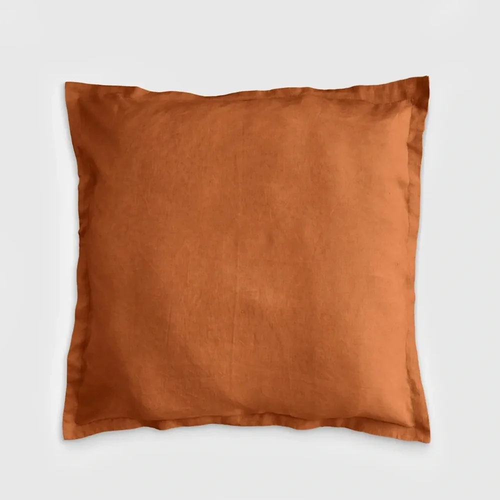 NWOT Quince European Linen Euro Sham in Terracotta